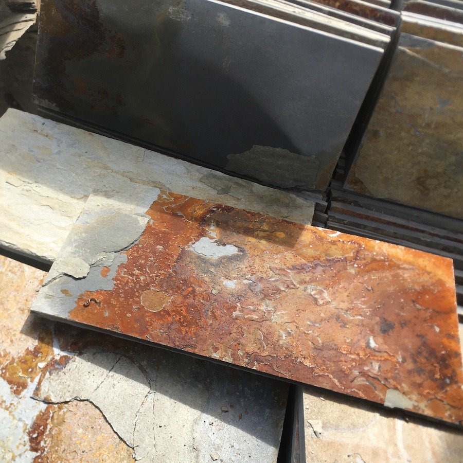 Đá đa sắc ốp tường mỏng 20x20cm dầy 4-10mm